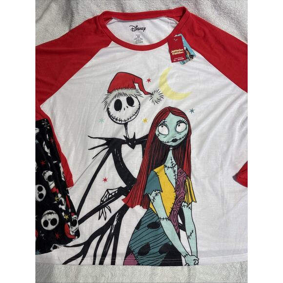 The Nightmare Before Christmas Sleepwear Pajama Set Sz 2X Fleece Pants - Picture 3 of 5